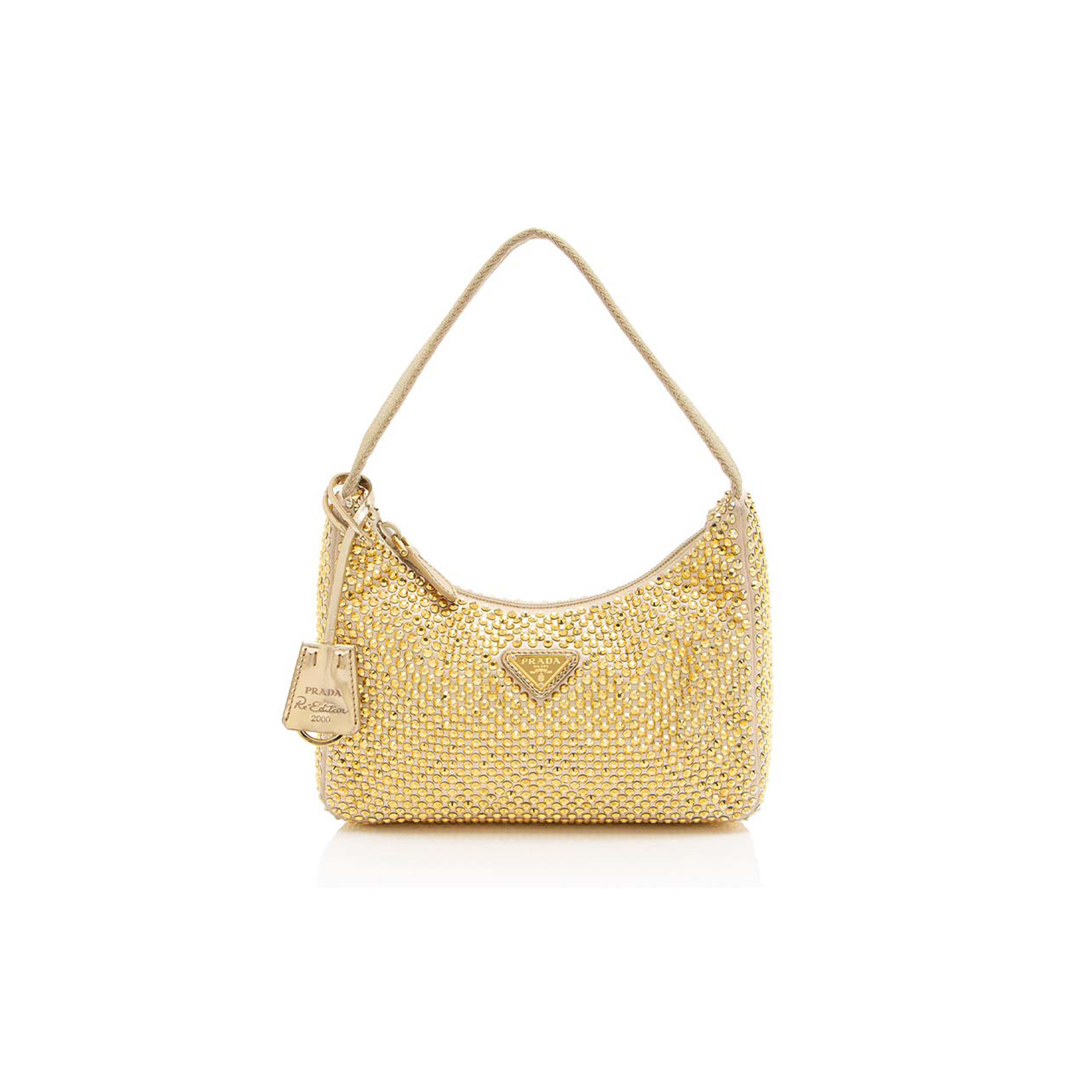PRADA SATIN CRYSTAL RE-EDITION 2000 MINI BAG 1BC515 (22*17*6cm)